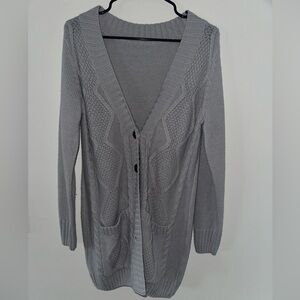 Grey knit cardigan